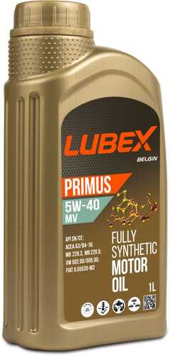 LUBEX L03413251201 PRIMUS MV 5W40 (1L) масло мот! синтapi CF/SN,ACEA A3/B4,LL-98,MB 229.3/5,RN 0700/10,VW 502/505