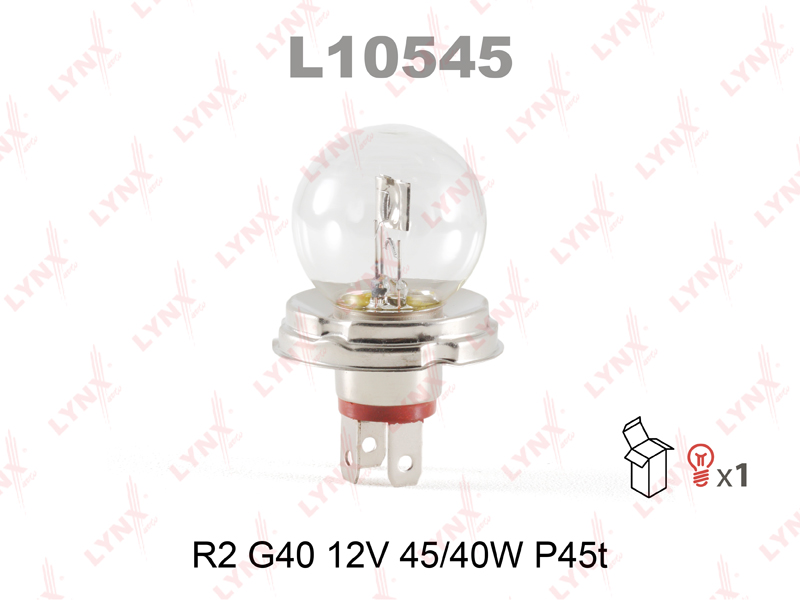 LYNX L10545 Лампа галогенная R2 12V 45/40W P45T