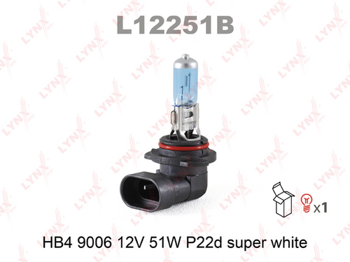 LYNX L12251B Лампа накаливания, фара дальнего света;Лампа накаливания, основная фара;Лампа накаливания, противотуманная фара;Лампа накаливания, фара с авт. системой стабилизации