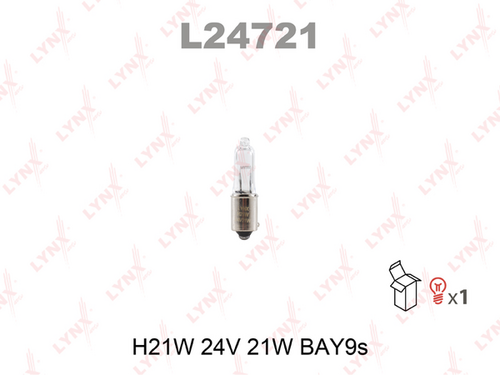 LYNX L24721 H21W 24V 21W BAY9S лампа auto