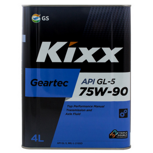 KIXX L296244TE1 Kixx Geartec GL-5 75W-90 /4л мет.;Масло трансмиссионное Kixx GEARTEC 75W90 полусинтетическое 4 л