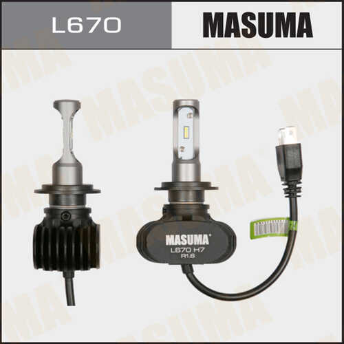 MASUMA L670 Лампы светодиодн.! 2шт. (H7) 4000LM PX26D 6000К