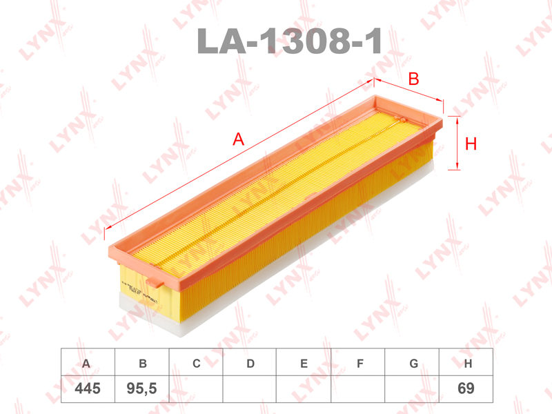 LYNX LA13081 Фильтр воздушный! для пыльных условий Citroen C4 1.6 16V 04>