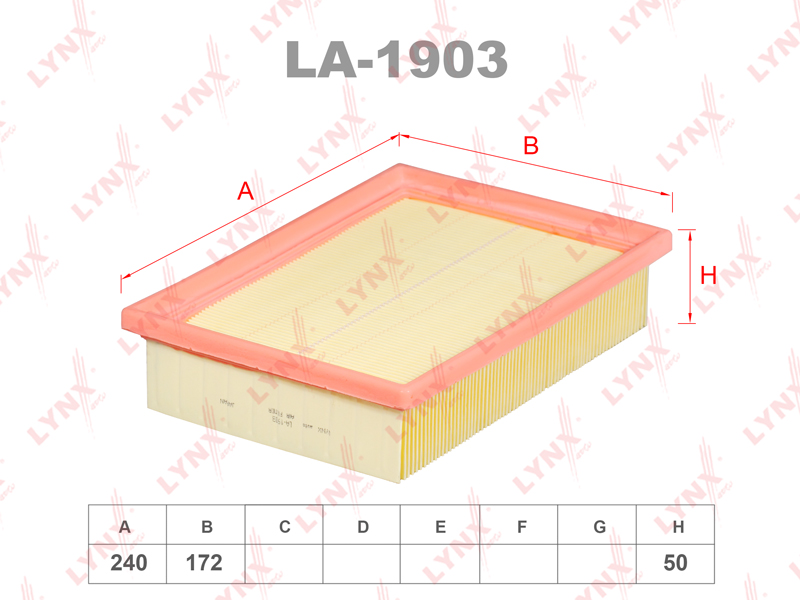 LYNX LA1903 Фильтр воздушный! Chevrolet Aveo 1.2-1.6 11>