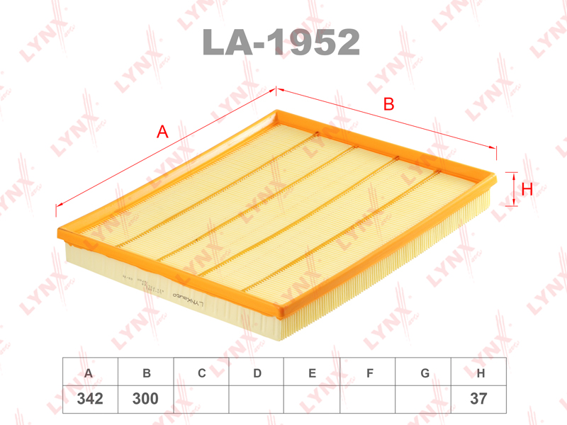 LYNX LA-1952 Фильтр воздушный! Ford Transit