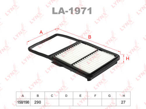 LYNX LA-1971 Фильтр воздушный! Toyota Prius 1.5 03-12