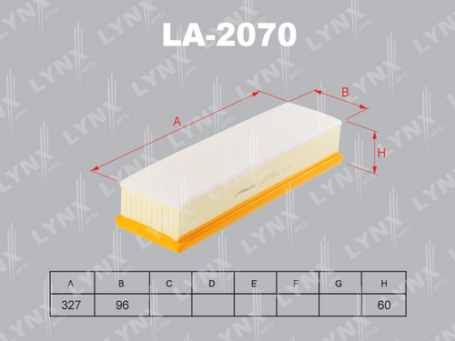 LYNX LA-2070 Воздушный фильтр