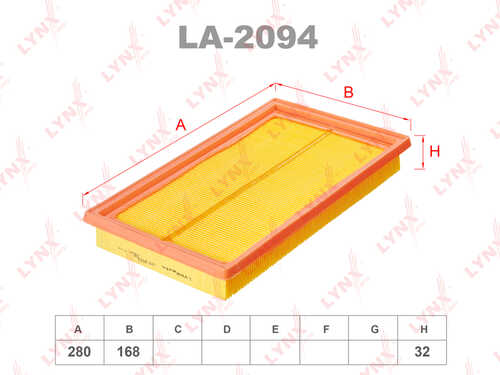 LYNX LA2094 Фильтр воздушный! Suzuki SX4 1.5/1.6 06>