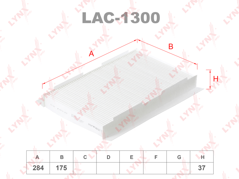 LYNX LAC-1300 фильтр салона! Citroen C3, Peugeot 307 00>