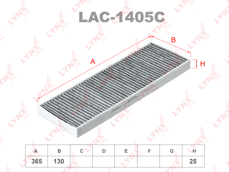 LYNX LAC-1405C Фильтр салонный угольный FORD Transit 00-06