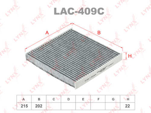 LYNX LAC-409C Фильтр салонный угольный