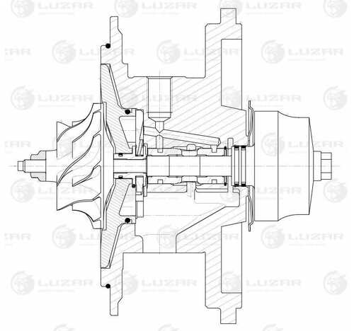 LUZAR LAT5008 Картридж турбокомпрессора! Ford Transit 11>