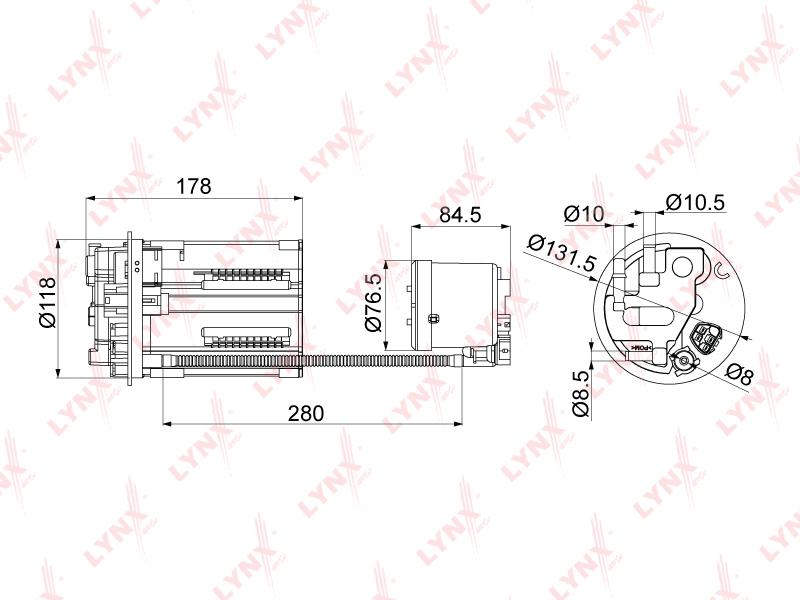 LYNX LF-1004M Фильтр топливный погружной TOYOTA Estima/Previa III 2.4-3.5 05>