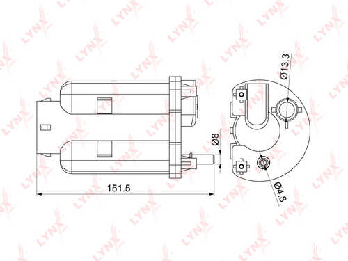 LYNX LF1074M Фильтр топливный! Hyundai Sonata 2.0i 05>