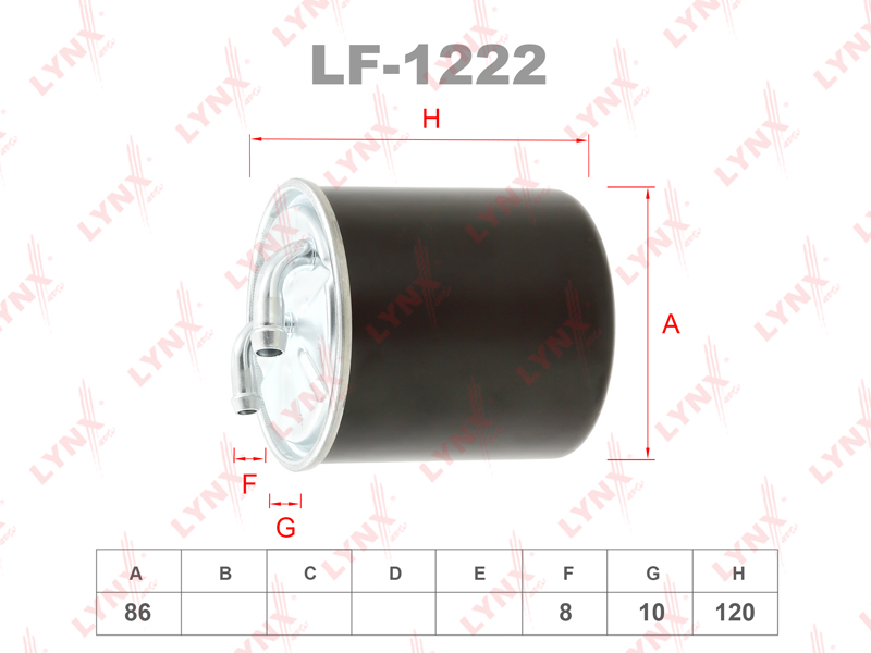 LYNX LF-1222 фильтр топливный! Mitsubishi Colt 1.5 04>