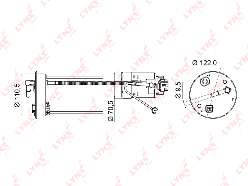 LYNX LF-950M Фильтр топливный погружной HONDA Accord VIII 2.0-2.4 08-12