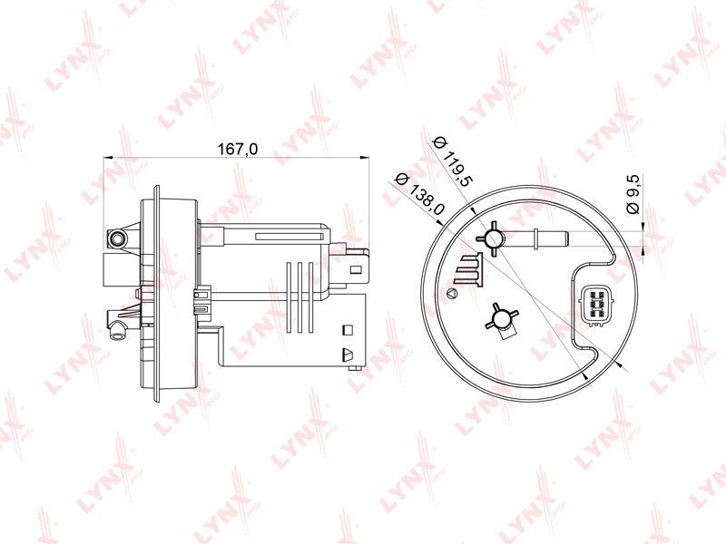 LYNX LF-978M Фильтр топливный погружной SUBARU Legacy 2.0-2.5 09> / Outback 2.5