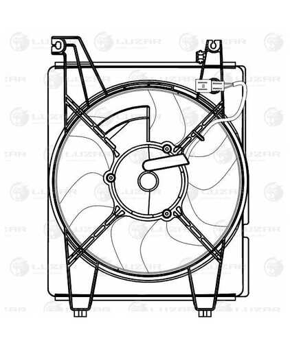 LUZAR LFAC 0803 Вентилятор охлаждения! Hyundai Elantra (XD) 00>