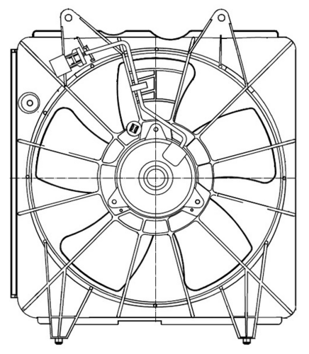 LUZAR LFAC 2320 Вентилятор охлаждения! Honda CR-V 2.0 02-06