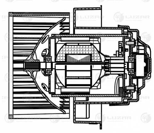 LUZAR LFH 0980 Вентилятор отопителя! Renault Arkana 19>/Duster II 21>