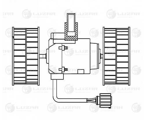 LUZAR LFH 2704 Электровентилятор отопителя! Scania 4-Series 95>