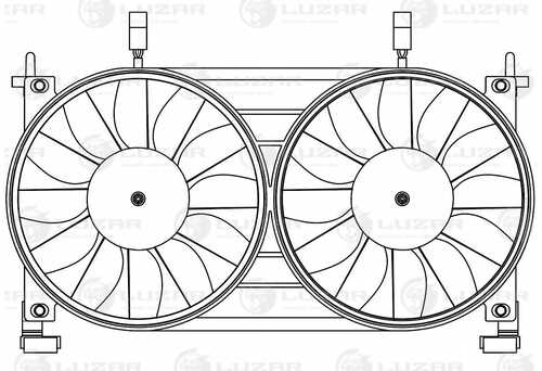 LUZAR LFK01225 Электровентилятор охлаждения! с кожухом ВАЗ 21214 нива