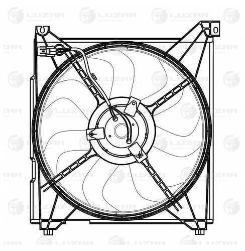 LUZAR LFK0805 Вентилятор системы охлаждения! Hyundai Sonata 98>