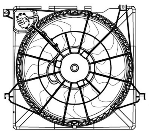 LUZAR LFK 0822 Вентилятор системы охлаждения! Hyundai Santa Fe 12>
