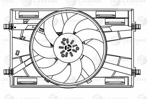 LUZAR LFK 1814 Вентилятор системы охлаждения! Skoda Octavia A7 13>