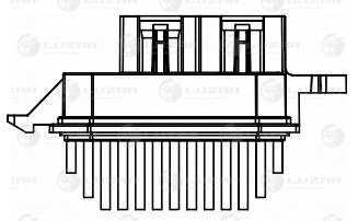 LUZAR LFR 14E4 Резистор вентилятора отопителя! Nissan Qashqai 13>