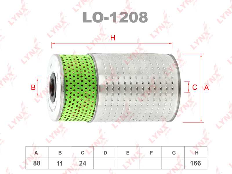 LYNX LO-1208 Фильтр масляный