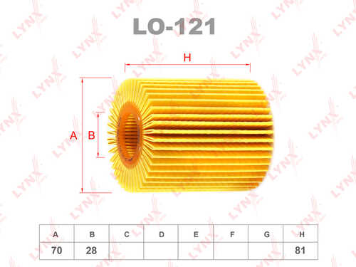 LYNX LO121 Фильтр масляный! Toyota Auris/Avensis 2.0D-2.2D 05>