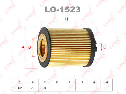 LYNX LO-1523 Масляный фильтр