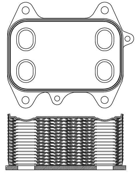 LUZAR LOC 1806 Радиатор масляный! VW Golf 08>