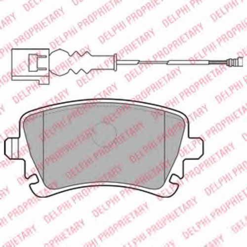 DELPHI LP1911 Колодки дисковые з. VW T5 2.0i/3.2i/1.9TDi/2.5TDi 03>;Комплект тормозных колодок