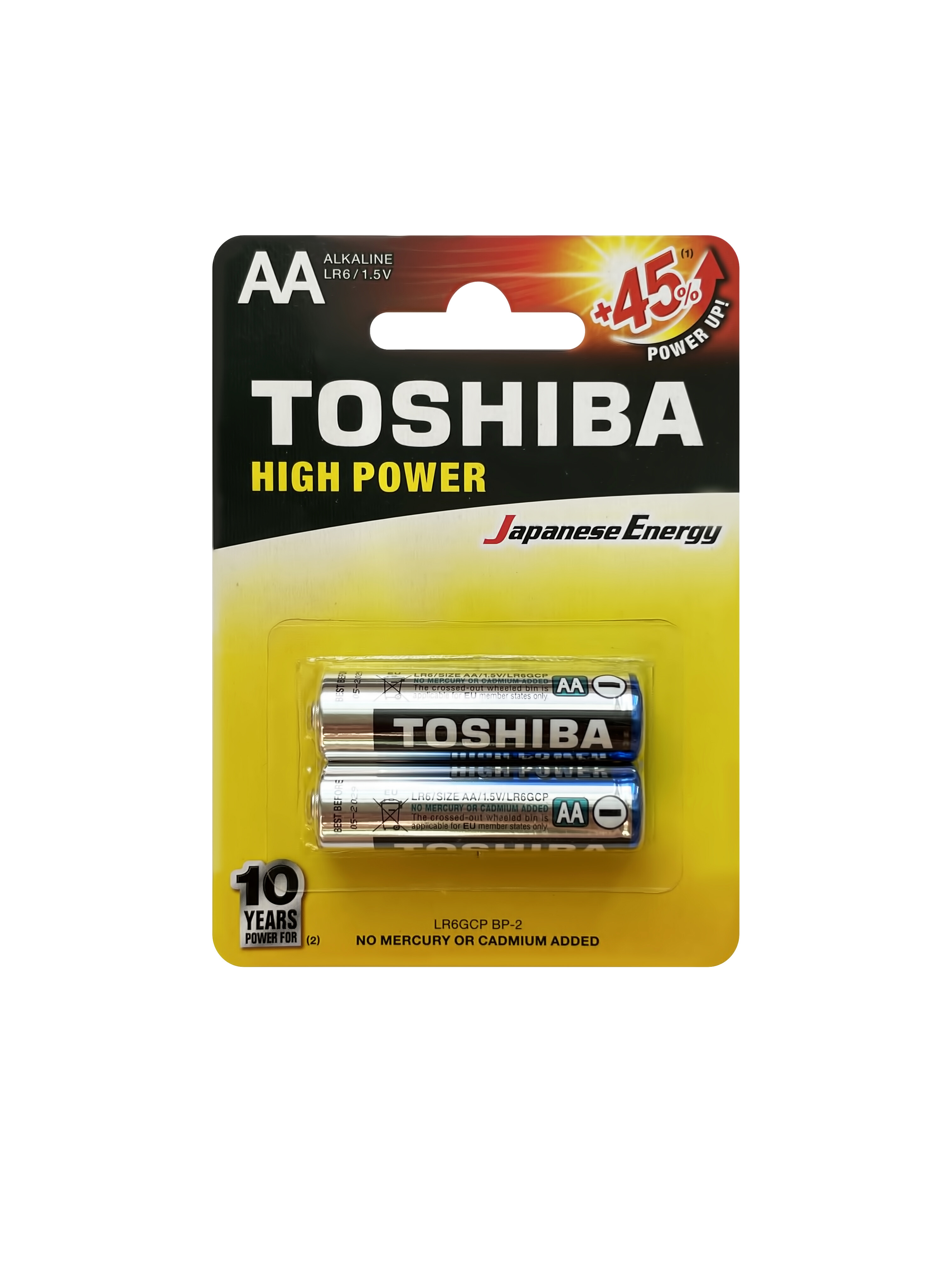 TOSHIBA LR6GCPBP2 Батарейка (2ШТ) LR6 пальчик AA 1,5V