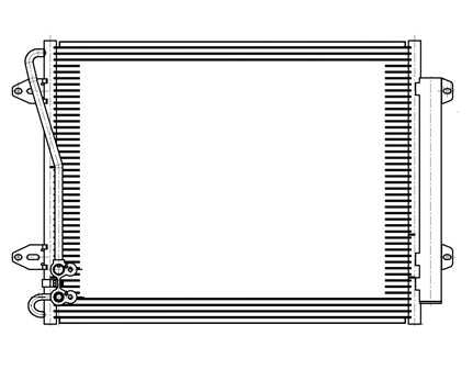 LUZAR LRAC181D Радиатор кондиционера! VW Passat B6/B7 05>