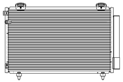 LUZAR LRAC1909 Радиатор кондиционера! Toyota Avensis 1.6/1.8i/2.0D 03>