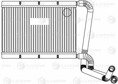 LUZAR LRH 0128 Радиатор печки! Lada 4x4 FL 19>