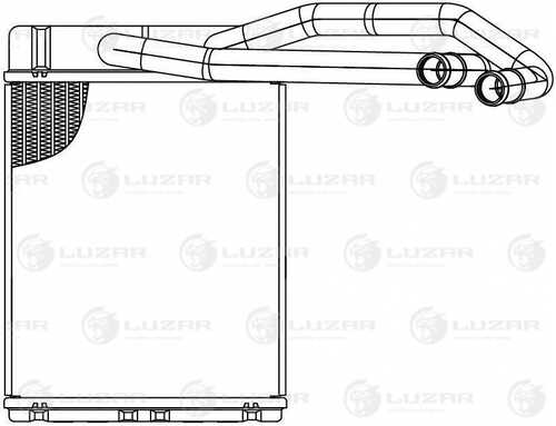 LUZAR LRH 0804 Радиатор печки! Hyundai Terracan 01>