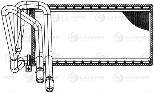 LUZAR LRH 1003 Радиатор печки! Land Rover Discovery 04>