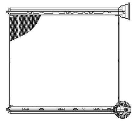 LUZAR LRH 1835 Радиатор отопителя