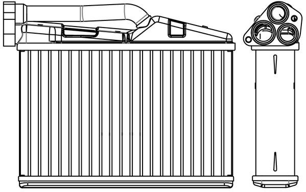 LUZAR LRH 2605 Радиатор печки! BMW 5 (E39) 95>