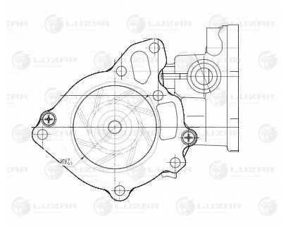 LUZAR LWP 1204 Насос водяной! 4 болта, дв. Deutz TD226B MAZ 103/171/203/256