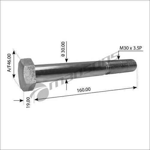 MANSONS M30160 Болт м30х160 8.8