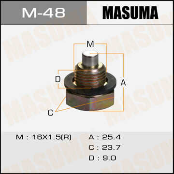 MASUMA M48 Пробка сливная! с магнитом Toyota