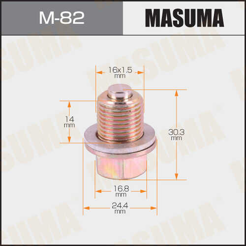 MASUMA M-82 Болт (пробка) маслосливной с магнитом