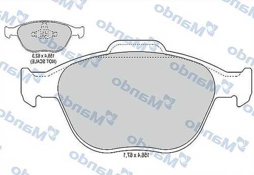 MANDO MBF015182 Тормозные колодки