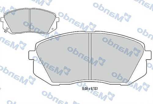 MANDO MBF015235 Колодки дисковые задние! Hyundai Accent,Kia Rio 1.4i/1.6i 16V/1.5CRDi 05>