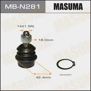 MASUMA MBN281 Опора шаровая верхняя! комплект Nissan Navara/Pathfinder 05>